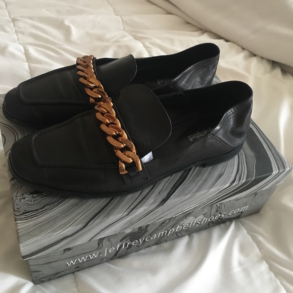 Jeffrey Campbell Shoes - Black leather  Jeffrey Campbell Loafers